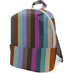 Simple Line Pattern Zip Up Backpack by Valentinaart