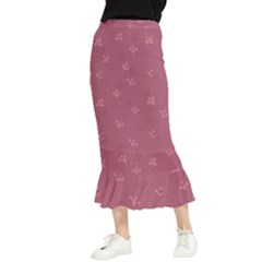 Floral Pattern Maxi Fishtail Chiffon Skirt