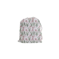 Floral Pattern Drawstring Pouch (xs) by Valentinaart