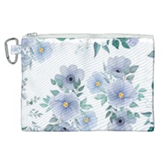 Floral Pattern Canvas Cosmetic Bag (xl) by Valentinaart