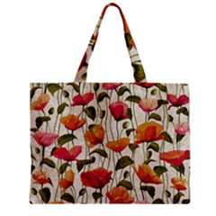 Floral Pattern Zipper Mini Tote Bag by Valentinaart