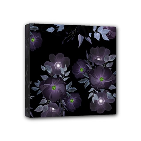 Floral Pattern Mini Canvas 4  X 4  (stretched)