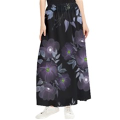 Floral Pattern Maxi Chiffon Skirt