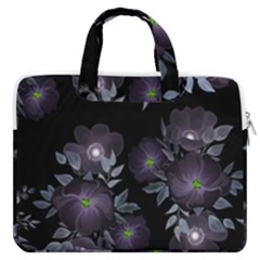 Floral Pattern Macbook Pro Double Pocket Laptop Bag by Valentinaart