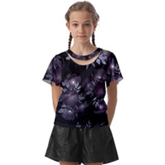Floral Pattern Kids  Front Cut Tee by Valentinaart
