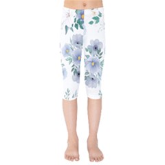 Floral Pattern Kids  Capri Leggings 