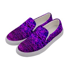 Magenta Waves Flow Series 2 Women s Canvas Slip Ons by DimitriosArt