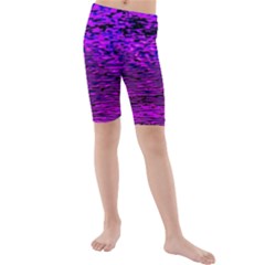 Magenta Waves Flow Series 2 Kids  Mid Length Swim Shorts by DimitriosArt