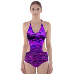 Magenta Waves Flow Series 2 Cut-out One Piece Swimsuit by DimitriosArt