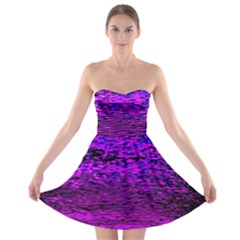 Magenta Waves Flow Series 2 Strapless Bra Top Dress by DimitriosArt