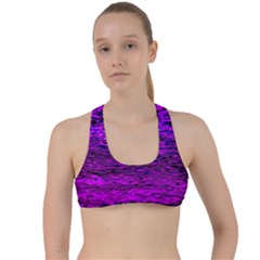 Magenta Waves Flow Series 2 Criss Cross Racerback Sports Bra by DimitriosArt