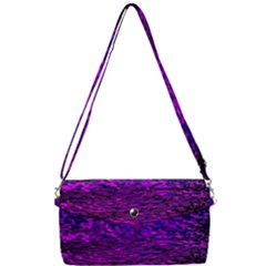 Magenta Waves Flow Series 2 Removable Strap Clutch Bag by DimitriosArt