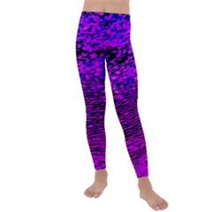 Magenta Waves Flow Series 2 Kids  Lightweight Velour Leggings by DimitriosArt