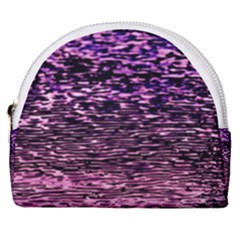 Purple  Waves Abstract Series No2 Horseshoe Style Canvas Pouch by DimitriosArt