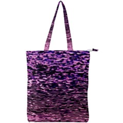 Purple  Waves Abstract Series No2 Double Zip Up Tote Bag by DimitriosArt