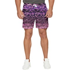 Purple  Waves Abstract Series No2 Men s Runner Shorts by DimitriosArt