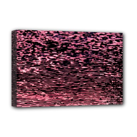 Pink  Waves Flow Series 11 Deluxe Canvas 18  X 12  (stretched) by DimitriosArt