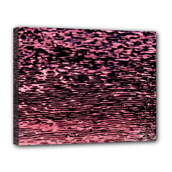 Pink  waves flow series 11 Canvas 14  x 11  (Stretched)