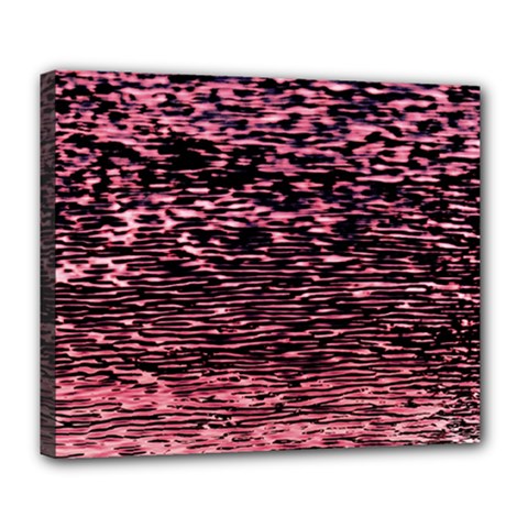 Pink  Waves Flow Series 11 Deluxe Canvas 24  X 20  (stretched) by DimitriosArt