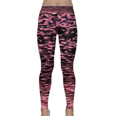 Pink  Waves Flow Series 11 Classic Yoga Leggings by DimitriosArt