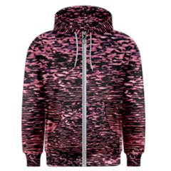 Pink  Waves Flow Series 11 Men s Zipper Hoodie by DimitriosArt