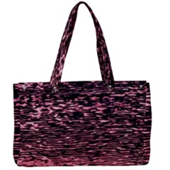 Pink  Waves Flow Series 11 Canvas Work Bag by DimitriosArt