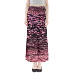 Pink  Waves Flow Series 11 Full Length Maxi Skirt by DimitriosArt