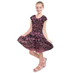 Pink  Waves Flow Series 11 Kids  Short Sleeve Dress by DimitriosArt