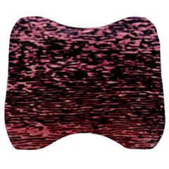 Pink  Waves Flow Series 11 Velour Head Support Cushion by DimitriosArt