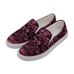 Pink  Waves Flow Series 11 Women s Canvas Slip Ons by DimitriosArt