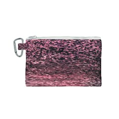 Pink  Waves Flow Series 11 Canvas Cosmetic Bag (small) by DimitriosArt