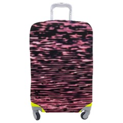 Pink  Waves Flow Series 11 Luggage Cover (medium) by DimitriosArt