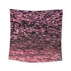 Pink  Waves Flow Series 11 Square Tapestry (small) by DimitriosArt