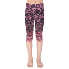 Pink  Waves Flow Series 11 Kids  Capri Leggings  by DimitriosArt