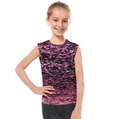 Pink  Waves Flow Series 11 Kids  Mesh Tank Top by DimitriosArt