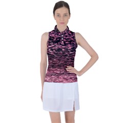 Pink  Waves Flow Series 11 Women s Sleeveless Polo Tee by DimitriosArt