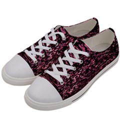 Pink  Waves Flow Series 11 Women s Low Top Canvas Sneakers by DimitriosArt