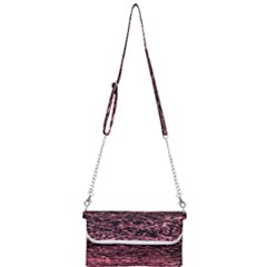 Pink  Waves Flow Series 11 Mini Crossbody Handbag by DimitriosArt