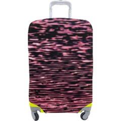 Pink  Waves Flow Series 11 Luggage Cover (large) by DimitriosArt