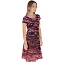 Pink  waves flow series 11 Classic Short Sleeve Dress View3