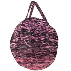 Pink  Waves Flow Series 11 Giant Round Zipper Tote by DimitriosArt