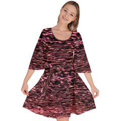 Pink  Waves Flow Series 11 Velour Kimono Dress by DimitriosArt