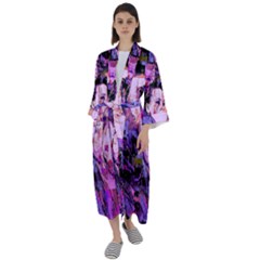 Checkers Maxi Satin Kimono by MRNStudios