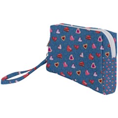 Sweet Hearts Wristlet Pouch Bag (small) by SychEva