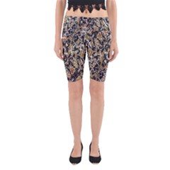 Modern Camo Tropical Print Design Yoga Cropped Leggings