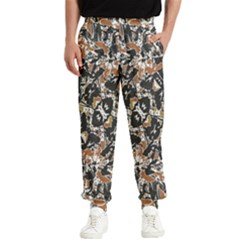 Modern Camo Tropical Print Design Men s Elastic Waist Pants by dflcprintsclothing