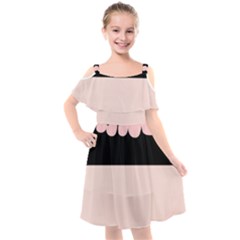 Janet1 Kids  Cut Out Shoulders Chiffon Dress