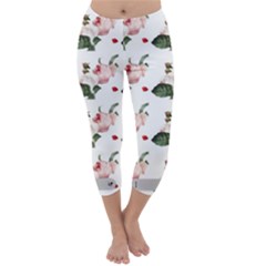 Love Spring Floral Capri Winter Leggings  by Janetaudreywilson