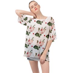 Love Spring Floral Oversized Chiffon Top
