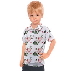 Love Spring Floral Kids  Polo Tee